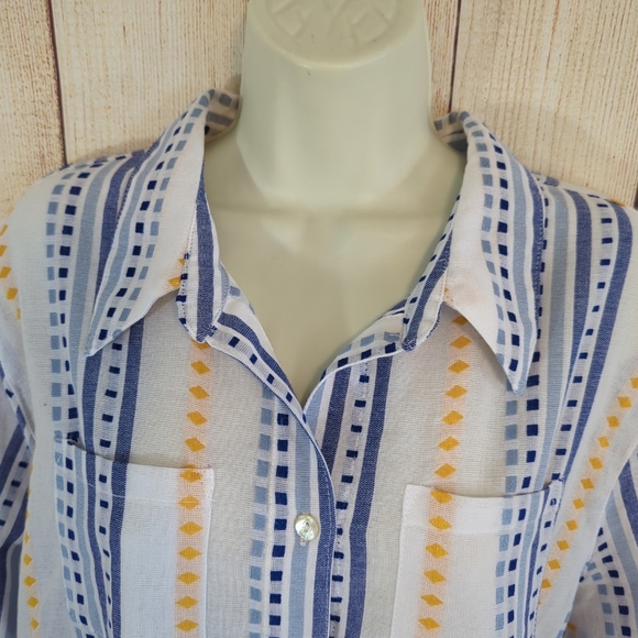 Alfred Dunner Multi Color 3/4 Sleeve Blouse/ Tunic Top XL Spring! - Picture 5 of 11